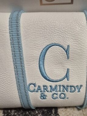 Carmindy White and Light Blue Women's Bag